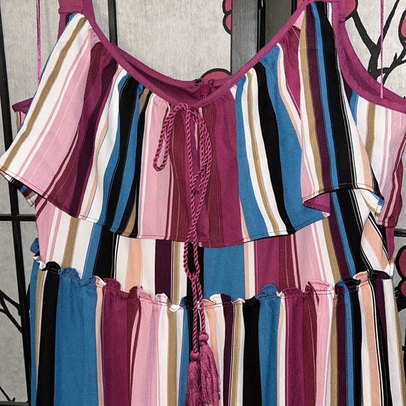 NWT Neiman Marcus English Factory ruffle dress with front tassle decor - Picture 14 of 14